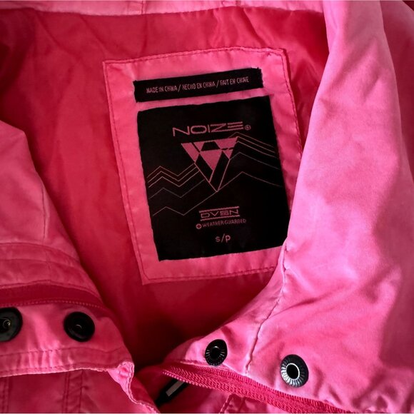 Noize Utility Nylon Jacket Coat Zip Front Pink S bv - Picture 6 of 8